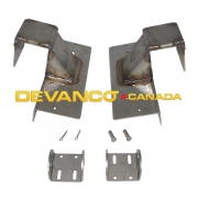 Stainless Steel  Low Headroom Bottom Fixture 2-3" Door 2-3" Track Single End Stile Sold per Pair
