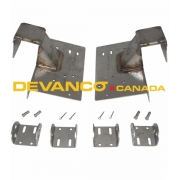 Stainless Steel  Low Headroom Bottom Fixture 2-3" Door 2-3" Track Double End Stile Heavy-Duty Sold per Pair