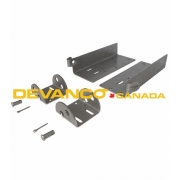 Stainless Steel Bottom Fixture 1-5/8"-2" Door 2-3" Track Single End Stile Sold per Pair  *Includes (1) Right and (1) Left Bracket (2) U-Brackets (2) Clevis Pins (2) Cotter Pins*