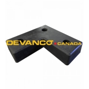 Molded Rubber Bumper Black 18" L x 8" W x 18" 4" Projection 3-Hole Sold Individually