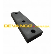 Molded Rubber Bumper Black 30" L x 10" W 4" Projection 3-Hole Sold Individually