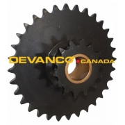 Double Sprocket 41B14 / 41A32 with 1" Bushing
