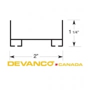 Miller Edge U-Shaped PVC Mounting Channel Sold by the Foot