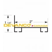 Miller Edge L-Shaped PVC Mounting Channel Sold by the Foot