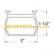 Miller Edge Yellow Universal Outlet 2-Wire 2" wide x 1-1/2" high Sold by the Foot