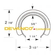 Miller Edge Sensing Edge Round Yellow 2-Wire Universal Outlet 6ft Long