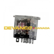 Micanan Reversing Relay 24VAC Coil 3-Pole TPDT 11-Pin  Flange Mount