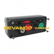 Micanan 3-btn O/C/S w/Key Lock-Out Nema-4 Pushbutton Control Station