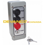 Exterior 3-Btn O/C/S Control Station with Key Lockout Nema 4