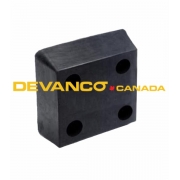 Molded Rubber Bumper Black 13" L x 12" W 4" Projection 4-Hole Sold Individually