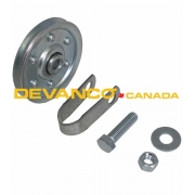 Pulley 3" Zinc Plated Steel with Sheave Strap