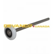 Roller 2" White Nylon 9" Stainless Steel Stem Double Sealed Bearing