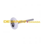Roller 3" White Nylon 4-3/4" Stainless Steel Stem Double Sealed Bearing