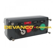 3-btn Push-Button Control Station with Key Lock-Out Nema 4/12