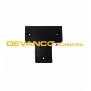 Molded Rubber Bumper Black 22" L x 10" W x 12" W 3" Projection Centered Reflector 3-Hole Sold Individually