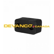 Molded Rubber Bumper Black 3 1/2" L x 6" W 3 1/2" Projection 2-Hole Sold Individually