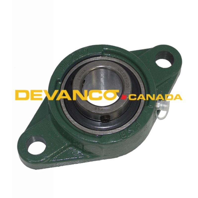 Self-Aligning Cast Flange Bearing Football Style 1-1/4" Bore UCFL207-20