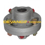 Coupler 1" Bore Adjustable Silver